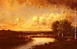 Printemps Paintings - Paturage Au Printemps by Leon Victor Dupre
